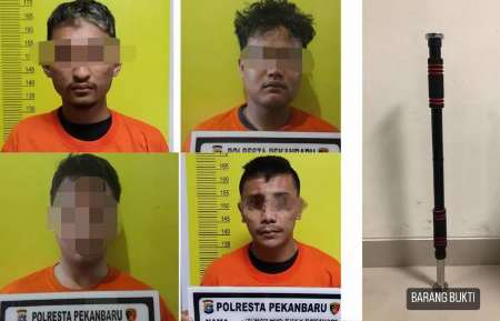 Gerombolan Geng Motor di Pekanbaru Berbekal Tongkat Baseball Hajar Korbanya